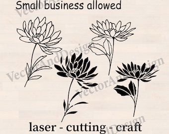 菊のSVG、花の誕生のカットファイル、野生の花のステンシル、デイジーのPNG
