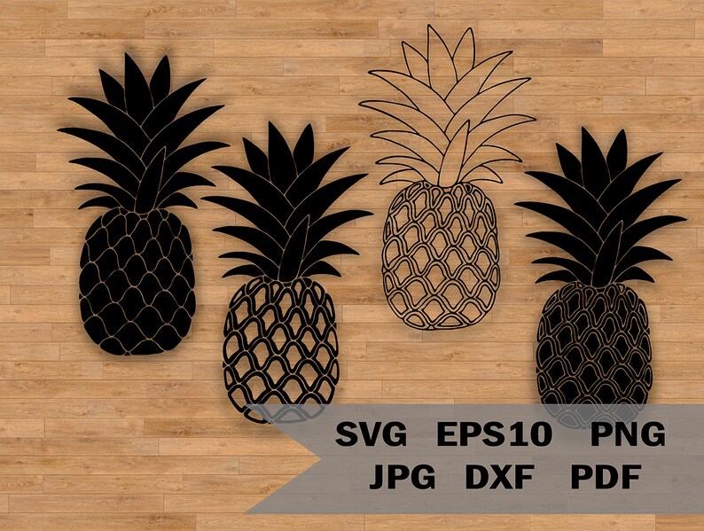 Pineapple Template Svg Bundle Pineapple Cut Files Pineapple Etsy