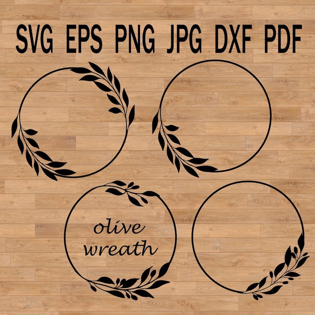 Frame Olive Branch Svg Wreath Botanical Svg, Floral Border Svg, Wreath ...