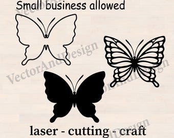 Butterfly SVG Bundle, Butterfly Template for Cricut, Silhouette Cut File, Butterfly Stencil Design, Digital Download