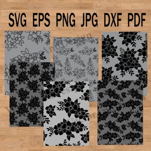 Flowers Seamless Pattern Svg, Flower Pattern SVG, Seamless Clipart ...