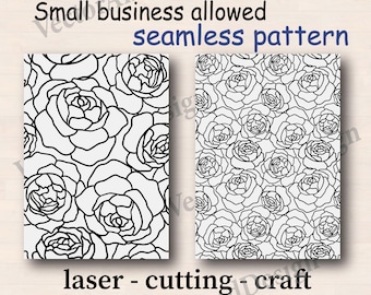 Roses seamless pattern svg, western Filigree Pattern, Floral Vector Graphics