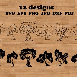 Árvore SVG, Arquivos SVG de Floresta, Arquivo de Corte de Árvore Cricut, Vetor de Árvore, Árvore da Vida SVG, Árvore Genealógica SVG, Arquivo de Plotter de Árvore, Arquivo de Corte Vetorial de Árvore