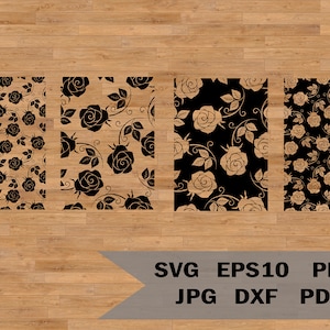 Rosen Muster svg, Musterdesign svg, Rose Blume svg, Rose Schablonen svg, Rosen-Auto-Aufkleber, rose-Aufkleber svg, botanische svg, Western Floral