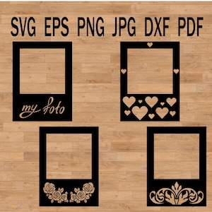 marco de fotos svg, svg botánico, marco de abuela cortado con láser floral, soporte para fotos, marco de fotos svg, archivo svg de hojas
