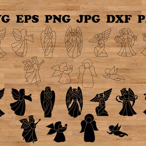 Angelo in formato SVG, angelo di Natale in formato SVG, angelo religioso in formato SVG, vettore di angelo, clipart di angelo in formato SVG, sagoma di angelo, stencil di angelo, file plotter in formato SVG