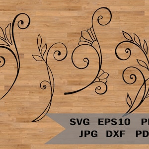 Redemoinhos Svg, ramo ondulado svg, florescer svg, decorativo svg, videira decorativa, borda svg, elementos de design svg, Doodle svg, elemento floral svg