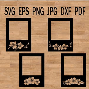 marco de fotos floral svg, flores tropicales botánicas svg, soporte para fotos con marco de abuela cortado con láser, marco de fotos svg, archivo svg de hojas