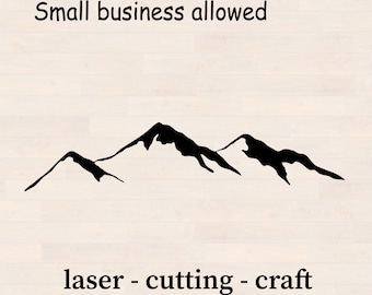 Bergmotieven voor lasersnijden, SVG- en DXF-ontwerpen voor graveren en decoreren met Cricut en Silhouette.