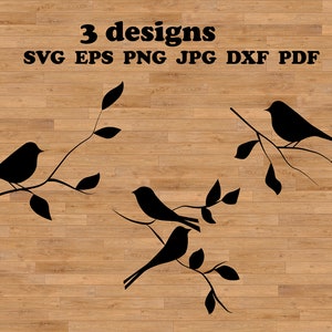 Uccello su un ramo Svg, uccelli su un filo, Bird Silhouette svg, Bird clipart svg, uccelli svg, uccelli clipart, immagine uccello, uccelli cricut file