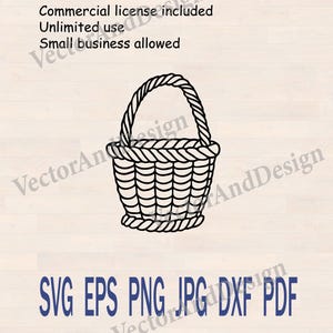 Arquivo SVG para cesta, design de cesta de vime, produto digital para corte a laser, Cricut e Silhouette.