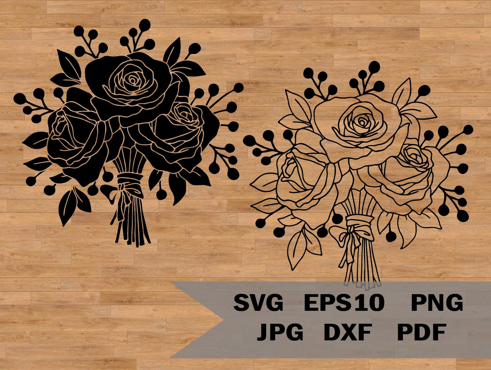 Bouquet of roses svg roses clipart plants svg png rose Etsy