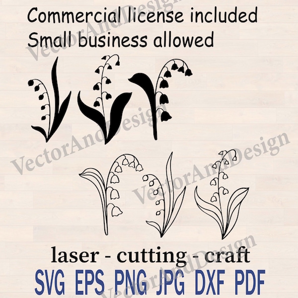 Lirio de los valles svg, contorno de flor, vector de primavera png, flor silvestre de nacimiento
