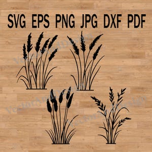 Clipart di erba selvatica, erba primaverile in formato svg, silhouette di erba, giardino in formato svg, file di erba tagliata, silhouette della natura, prato in formato svg