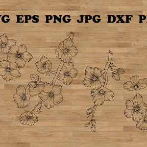 桜の枝 SVG、桜の花 SVG、桜の花 SVG、枝の木 SVG、木のシルエット SVG、木のビニールファイル、植物 SVG、結婚式 SVG