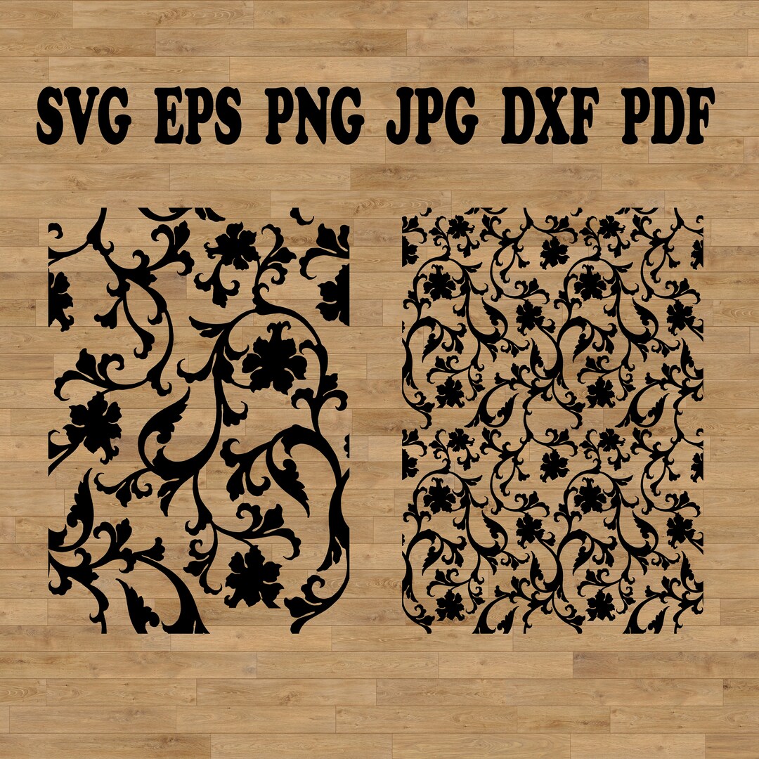 Damask Seamless Pattern Svg Damask Svg Damask Pattern Etsy