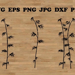 Bambú SVG, Naturaleza SVG, Bosque SVG, Hojas tropicales SVG, Arte mural de bambú, Plantas tropicales SVG, Clip art de bambú, Plantilla de bambú