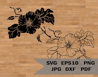 Hibiscus branch, Bouquet of flowers svg, tropical flowers, Hibiscus svg, Stencil Tropical, Hibiscus clip art, Hibiscus flower svg, hawaiian