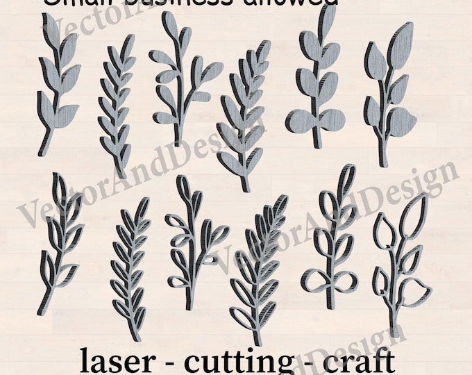 Leaves Svg Bundle Leaf Svg File, 8 Designs SET 3, Branch Svg Cut File ...
