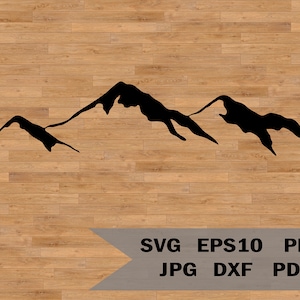 Berg SVG, berg vector, berg DXF, berg gesneden bestanden, natuur svg, buitenshuis svg, camping svg, berg Cricut, berg silhouet
