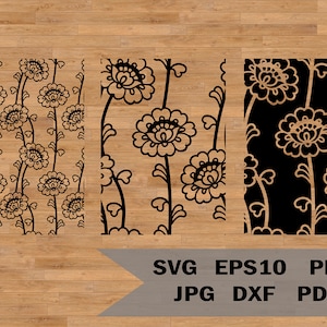 Seamless Clipart, Seamless pattern svg, floral pattern SVG, Lace template svg, floral lace svg, Ornament Cutting, Filigree Pattern