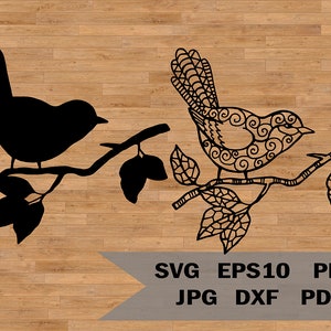 Bird template svg, Bird Svg Vinyl Cutting File, Paper cut template, Bird stencil  svg, SVG for Cricut and Silhouette, Openwork Bird stencil