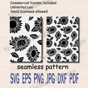 Sonnenblume Musterdesign SVG, Floral punziert Leder Design (Digital Download)