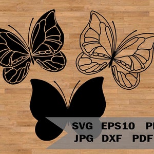 Butterflies template SVG files for cricut and Silhouette, Butterfly vector images, Png stencil template ornaments, butterfly for cut