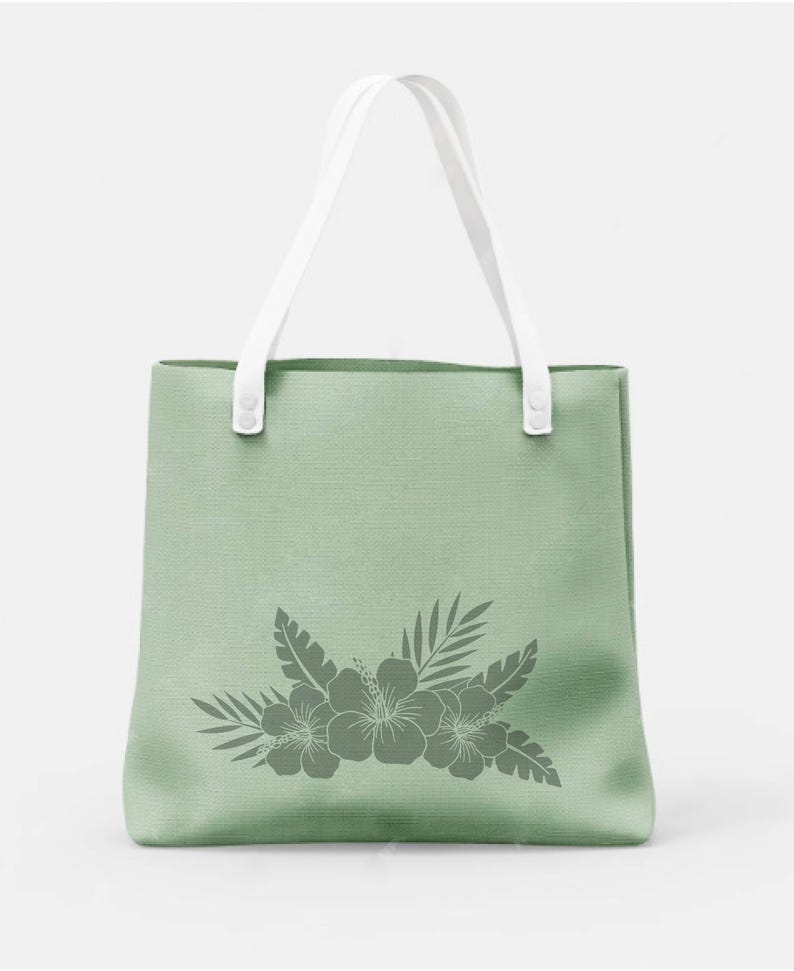 Hibiscus Flower SVG Stencil, Hawaiian Tropical Flowers Template Cut File (Digital Download)