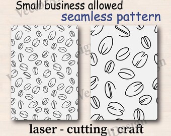 Seamless pattern Coffee svg, Coffee Bean digital paper for scrapbooking and design