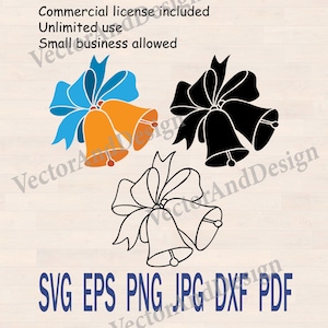 クリスマスベルSVGテンプレート、ステンシルベルカットファイルCricut、シルエット（デジタルダウンロード）