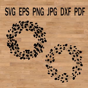 Archivo SVG de corona de hojas para diseñar postales, invitaciones, tarjetas de presentación y otros diseños de scrapbooking