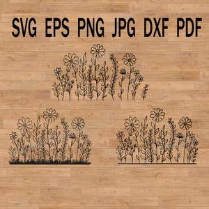 Hierbas vectoriales (archivo SVG de hierbas silvestres), Hierbas para Cricut, Hojas de hierbas SVG, Jardín SVG, Archivo de corte de plantas