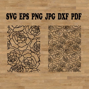 バラのシームレスなパターン SVG、西洋のパターン、フィリグリー パターン、花柄のパターン SVG、シームレスな EPS、ベクター グラフィックス、花柄のレザー SVG
