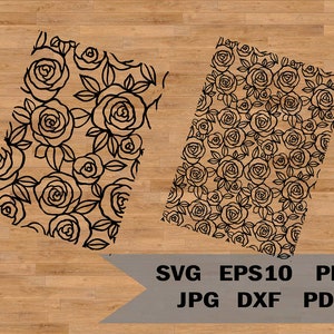 Bezszwowy wzór kwiatowy SVG, wzór wektorowy, wzór zachodni, ornament SVG, kwiatowy barok SVG, bezszwowy filigran SVG, kwiatowy plik do cięcia SVG