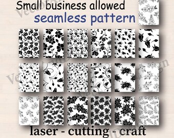 Seamless Floral Pattern A4, Flower Ornament Digital Paper, Botanical Pattern Printable