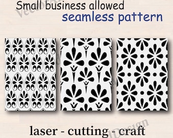Seamless Pattern Set, Floral Geometric Digital Paper, A4 Printable Backgrounds