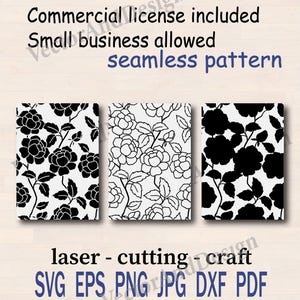 Seamless Pattern Peony with Botanical Leaves for Fabric, Floral  Wallpaper and Digital Paper