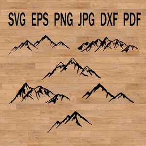 Montaña vectorial SVG, montaña DXF, archivos de corte de montaña, naturaleza SVG, aire libre SVG, camping SVG, montaña Cricut, silueta de montaña