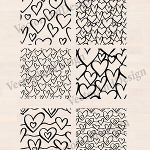 Seamless pattern heart svg, textile design valentine's background, print digital paper stencil