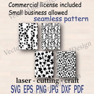 Seamless Ivy Pattern SVG, Botanical Leaf Background, Vine Design, Laser Cut Cricut Files