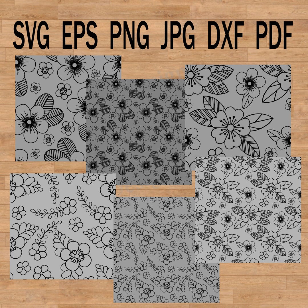 Floral Pattern SVG, Seamless Pattern Template Svg, Floral Lace Svg ...