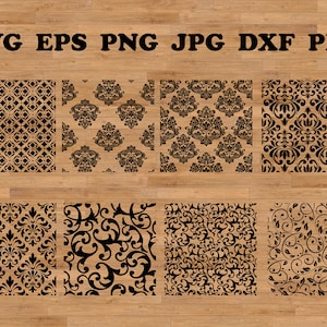 Damask seamless pattern svg, floral dxf, damask eps, damask svg cut file, damask pattern, damask background, printable papers