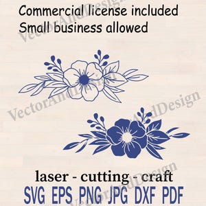 Anemone bloem SVG, bloementakontwerp, Cricut snijbestand, lasersnijden