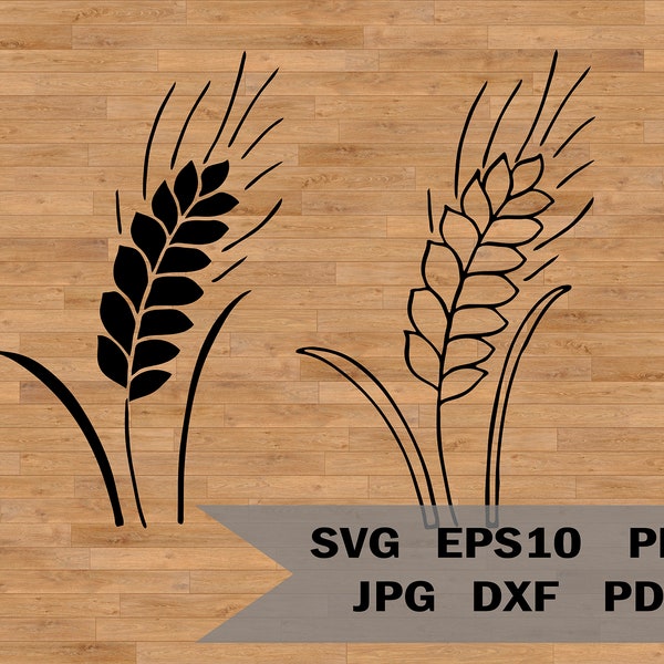 Wheat Art File, wheat svg, Farming Art File,  Wheat design, Wheat Files, autumn svg bundle, Hand Drawn wreath, Monogram fall