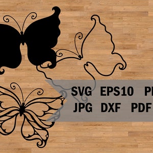 Openwork digital butterfly, Butterfly SVG stencil, Template for cutting, SVG file for Cricut and Silhouette, template for laser cutting