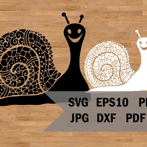 Svg-slak, slakbestand, decoratieve lasergesneden sjabloon, SVG voor Cricut en Silhouette, snijbestand, Instant Download, Tattoo Design