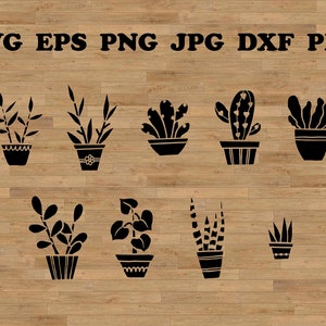 houseplant svg, boho plant clip art, boho bundle svg, planta en maceta svg, house plant clip art, planta minimalista svg, Cactus SVG Bundle