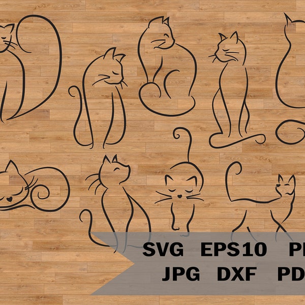 Cat clipart, Cartoon pet Svg, Cat Portrait Svg, Cat lovers Svg, cat stickers svg, cat silhouette, cat vector, cat cut file, kitten svg