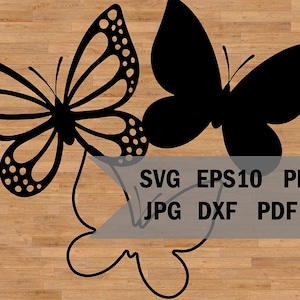 Schmetterling SVG Schablone, Vorlage zum Schneiden, SVG-Datei für Cricut und Silhouette, Schmetterling Vorlage zum Laserschneiden